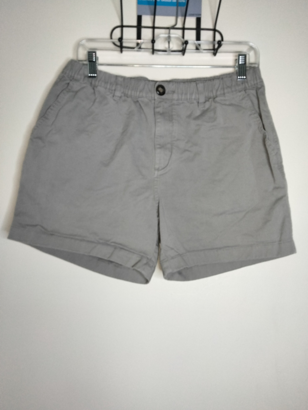 chubbies (Sz L) Men's Gray Cotton Stretch Blend Slip Pockets Zip Fly 5.5" Shorts